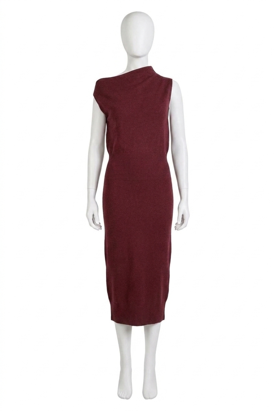 NEW ELAN off one shoulder midi dress in red